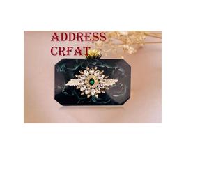 Pochette en résine brillante brillante et en pierre précieuse à la mode Événements de fête de mariage Sac à main en résine Creative Best Resin Embrayages Bags - Product Image 4