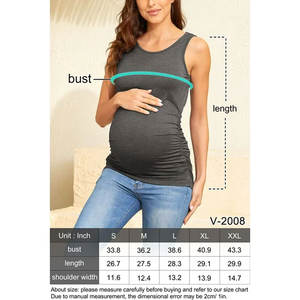 Débardeur de maternité sans manches pour femmes en tissu léger extensible et respirant pour la grossesse - Product Image 2