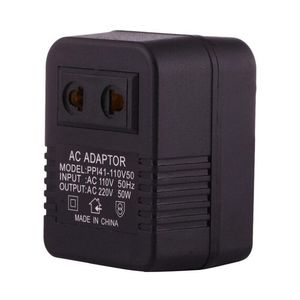 AC Power <b>Adapter</b> 110V to 220V 50W EU <b>US</b> <b>Plug</b> Black Travel <b>Adapters</b> - Product Image 1