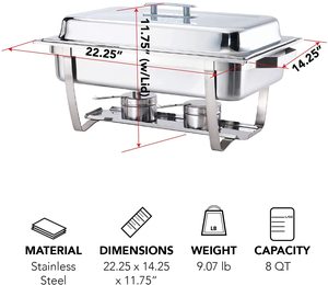 Stainless Steel <b>Buffet</b> <b>Chafing</b> <b>Dish</b> <b>Set</b> for Sale Best Hotel Ware Use Food Warmers KING INTERNATIONAL - Product Image 3