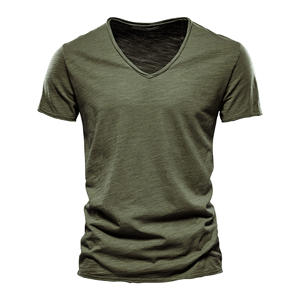 เสื้อยืดคอกลมสีพื้นสำหรับผู้ชายแขนสั้นมีให้เลือกหลายขนาด - Product Image 1