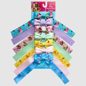 Colección HER Licenciada: Set de 7 Lazos para el Cabello con Diseño de Princesa, Pinzas de Cocodrilo, 150 Unidades, Venta al Por Mayor, Envío Gratis - Product Image 3