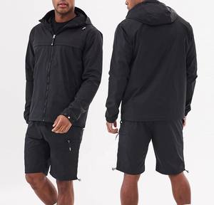 Ventes exceptionnelles de survêtements personnalisés en gros pour hommes, ensembles de vêtements imperméables en nylon à deux pièces avec fermeture éclair pour garçons - Product Image 1