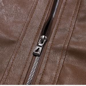 Veste en cuir grande taille de haute qualité pour hommes, vêtements d'extérieur coupe-vent, fermeture à glissière, vêtements de course automobile respirants - Product Image 4