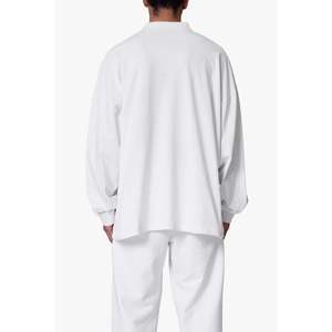 เสื้อโปโลแขนยาวของผู้ชายเสื้อโปโลผ้าฝ้ายทรงเข้ารูปแบบพรีเมี่ยมสำหรับใส่สบาย - Product Image 3