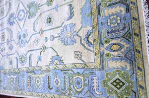 NOEUD RUG fait à la main noué de haute qualité laine Oushak nouveau moderne brodé travail doublure motif tapis pour salon, chambres à coucher - Product Image 2