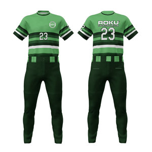 OEM Service High Quality 100% Polyester Men's <b>Baseball</b> Uniform Set Custom Logo Sportswear Breathable Plus Size Wholesale - Product Image 6