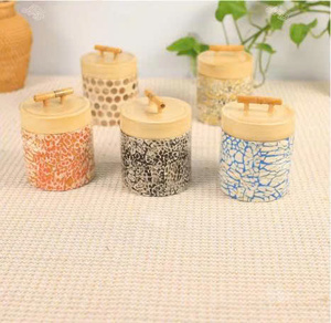 Pot en bambou incrusté de nacre, fait à la main au Vietnam, pour le rangement décoratif et les cadeaux souvenirs - Product Image 4