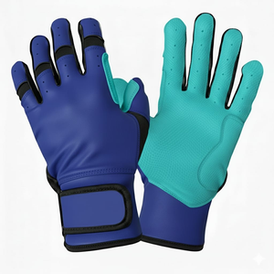 Gants de frappe de baseball personnalisés de qualité supérieure, cuir de cabretta doux, poignée antidérapante, design respirant à poignet court, fermeture à boucle et crochet - Product Image 2