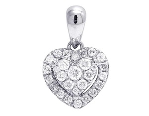 VVS Moissanite Diamant S925 Argent Plaqué Or Pendentif Coeur Pour Bijoux Cadeau Amour Femmes Hommes - Product Image 1