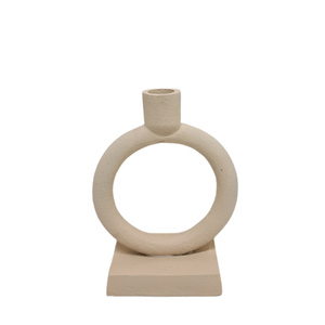 Ensemble de 3 bougeoirs de petite taille en fer et en bois de manguier couleur noyer foncé dessus de table de mariage en bois décoration de la maison - Product Image 2