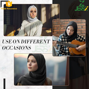 JERSIZ Pañuelos Hijab de Modal y Gasa Sólidos Personalizados OEM para Mujer, Chal Fluido Suave Transpirable de Secado Rápido, Envoltura Musulmana Personalizada - Product Image 3