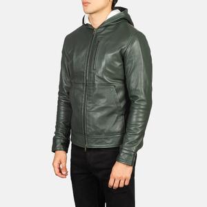 Nouvelle conception Veste de motard en cuir véritable à capuche de haute qualité pour homme Manches longues Veste de moto d'hiver par RSW - Product Image 3