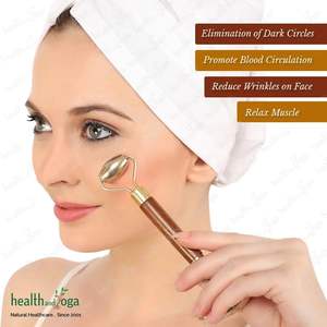 Rouleau facial Kansa Premium HealthAndYoga BronzeRoll pour un massage apaisant et une peau éclatante - Product Image 3