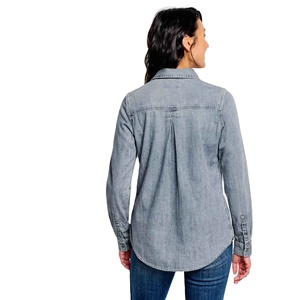 Top Selling Breathable Eco Friendly <b>Cheap</b> Priced Customized Design Women's Adult Size Rhinestone Denim Top For Women - Product Image 2