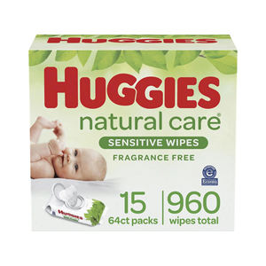 Huggies Natural Care Lingettes rafraîchissantes pour bébé, hypoallergéniques, parfumées, 10 paquets à rabat - Product Image 2