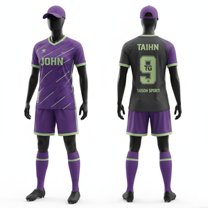 Women Soccer Uniform Set 160 GSM Premium Polyester Sports Fabric <b>Orange</b> Navy Stripe Panel Design Sublimation Custom Teamwear - Product Image 2