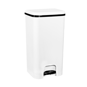 White plastic pedal bin 37L (Plastic <b>3100</b>) - Product Image 1