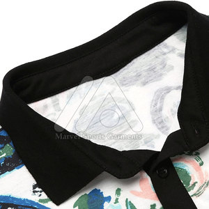 Polos d'été décontractés pour hommes Nouveau design Solid Pattern Canvas Wholesale Sublimation Clothing - Product Image 4