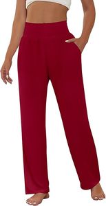 Pantalon de yoga à jambes larges pour femmes sur mesure-Joggers de salon et d'entraînement à taille croisée à taille haute | Fournisseur d'usine et de gros - Product Image 2
