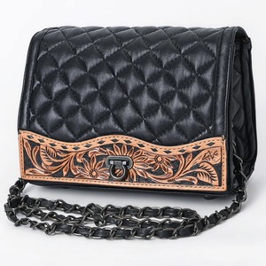 Bolso Cruzado Acolchado de Cuero Genuino para Mujer, Hecho a Mano, Vintage, Floral, Ligero, de Moda, OEM, Venta al por Mayor - Product Image 5