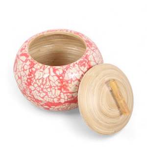 Jarrón de Almacenamiento Multifuncional de Laca Bohemia Hecho a Mano, Contenedor Decorativo para el Hogar, Cocina, Mesa, Baño - Product Image 2