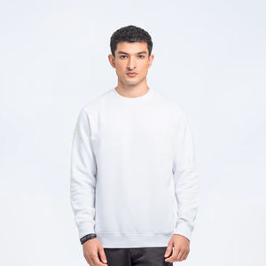 2025 automne Streetwear hommes sweat Polyester/coton mélangé épais polaire poids lourd coupe régulière impression personnalisée Logo haut - Product Image 3