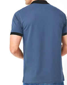 Logo personnalisé décontracté à manches courtes pour hommes pour polos Nouveau design 100% toile de coton avec motif uni teint - Product Image 3