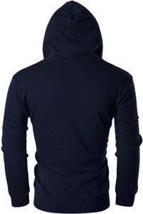Sweatshirts à capuche unisexes 100% en coton épais avec fermeture éclair Sweatshirts Streetwear avec broderie personnalisée respirante grande taille sans couture - Product Image 6