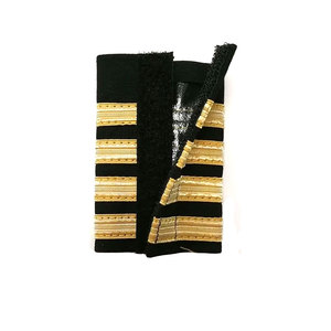 Charreteras personalizadas negras sólidas cómodas superventas Accesorios uniformes ceremoniales de color negro sólido Fabricación al por mayor - Product Image 6