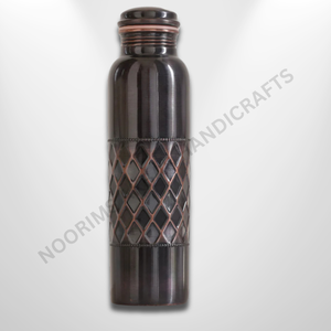 Bouteille en cuivre pur de 750ml étanche au design élégant à boire directement à la main Logo personnalisé écologique à ébullition directe - Product Image 1