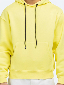 เสื้อฮู้ดผ้าฝ้ายนุ่มเบา 100% สำหรับผู้ชาย ใส่สบายในฤดูหนาว ดีไซน์ไหล่ตก ปรับแต่งได้จากผู้ผลิต - Product Image 5