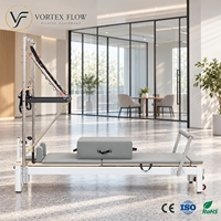 Barre de repose-pieds réglable professionnelle en aluminium avec 14 ressorts musicaux pour Reformer Pilates demi-tourneur, équipement de gym à domicile