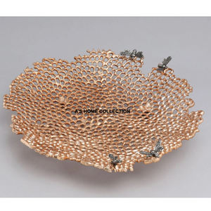 Modern Style High Quality Metal <b>Serve</b> <b>Bowl</b> Gold Plating Finished with Latest Design Handicraft Decoration for Wholesale Price - Product Image 2