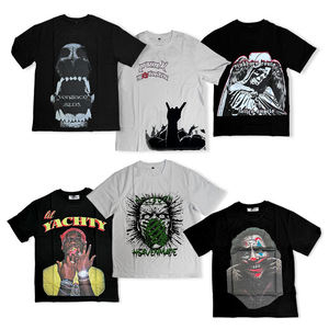 Haute qualité tricoté 100% coton hommes Hip Hop T-shirt à manches courtes impression personnalisée dernière conception respirant écologique noir - Product Image 1