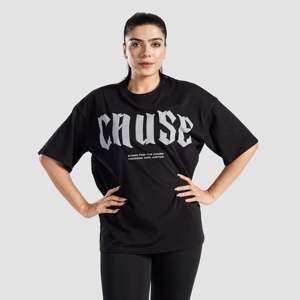 Courageous Tee Black 100% Cotton Jersey <b>Bow</b> Collar Fitted Loose Fit Options Diamond Mesh Hole Decorations One XS/XXS Available - Product Image 1