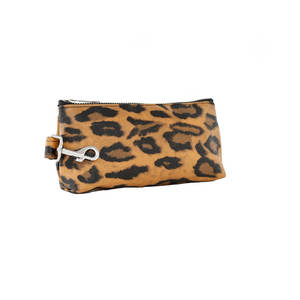 Conjunto de Carteras de Piel Vegana Marrón con Estampado de Leopardo de Alta Calidad, Estilo Vintage de Moda con Cadenas Decorativas y Cremallera para el Verano - Product Image 2