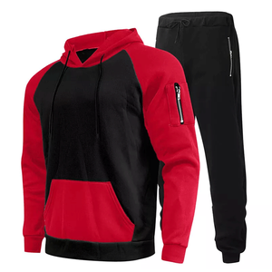 Chándal informal transpirable de 2 piezas con capucha para hombre, chándal ecológico con patrón sólido para correr, ropa deportiva de invierno - Product Image 5