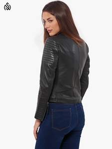 Chaqueta de cuero de alta calidad Chaqueta de cuero personalizada Ropa de moda Chaqueta de cuero para mujer - Product Image 5