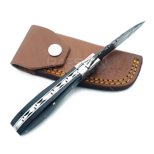 Couteau de chasse en acier Damas de qualité supérieure avec manche en bois bricolage personnalisable, pliable et tranchant, support OEM - Product Image 4