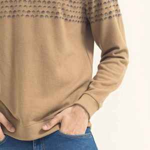 เสื้อสเวตเชิ้ตผู้ชายคุณภาพสูงสำหรับฤดูหนาว ลายเรียบ สีพื้น ย้อมสี 100% ผ้าฝ้ายฟลีซ ระบายอากาศได้ดี สกรีนโลโก้ตามสั่ง ขายดี - Product Image 2