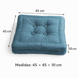Coussins de sol rembourrés décoratifs confortables 60x60x10cm, coussins lombaires et coussins de siège pour l'intérieur, pour palettes, bancs, chaises - Product Image 3