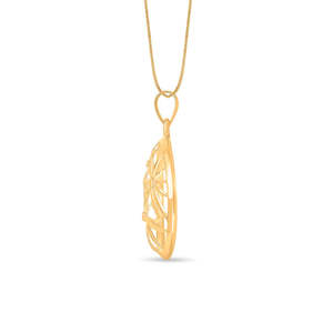 Collar con Colgante de Llave de Oro de 18k con Diamante y Cadena Chapada en Rodio para Aniversario y Compromiso - Product Image 5