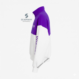 Sudadera con cremallera corta NCNW para mujer, jersey casual con cuello simulado y cremallera, suéter con cuello alto y cremallera. - Product Image 3