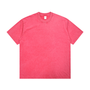 T-shirt surdimensionné personnalisable pour hommes 280 Gsm 100% coton délavé à l'acide T-shirt personnalisé blanc lourd pour hommes - Product Image 5