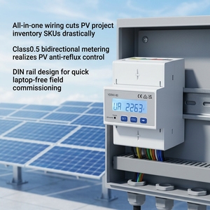 Sensor de Energía Inteligente para Riel DIN, Medidor Fotovoltaico Bidireccional de 0-80A, Clase 0.5, Anti-reflujo, Modbus RS485 para EMS Fotovoltaico Distribuido - Product Image 1