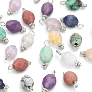 Wholesale DIY Jewelry Making Beads Natural Sodalite Faceted Gemstone <b>Charms</b> <b>Silver</b> Plated Loop for Fine Pendants <b>Charms</b> - Product Image 4