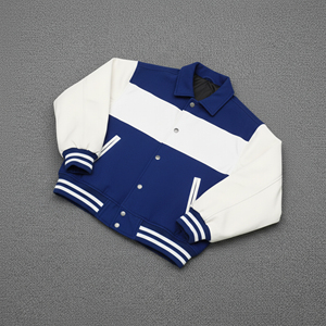 Ropa de calle de alta calidad, chaqueta universitaria de bloque de Color estilo Hip Hop para hombre, chaqueta universitaria de béisbol con logotipo bordado de chenilla personalizado - Product Image 3