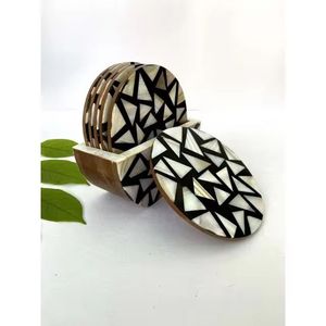 Dessous de verre moderne en résine époxy fait à la main Tapis de thé pour boissons de haute qualité nouvellement conçu d'Inde - Product Image 5