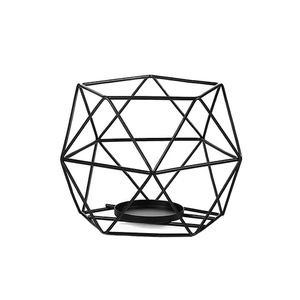 Ensemble de lanternes porte-bougies chauffe-plat en fil de fer doré style nordique, vente en gros, centre de table de mariage, décoration d'intérieur de luxe, fournisseur export - Product Image 1